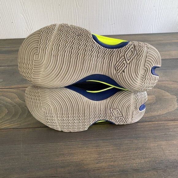 Under Armour Steph Curry 5 NBA Basketball Shoes Blue - Kids Size 5Y (A6) - Picture 8 of 9